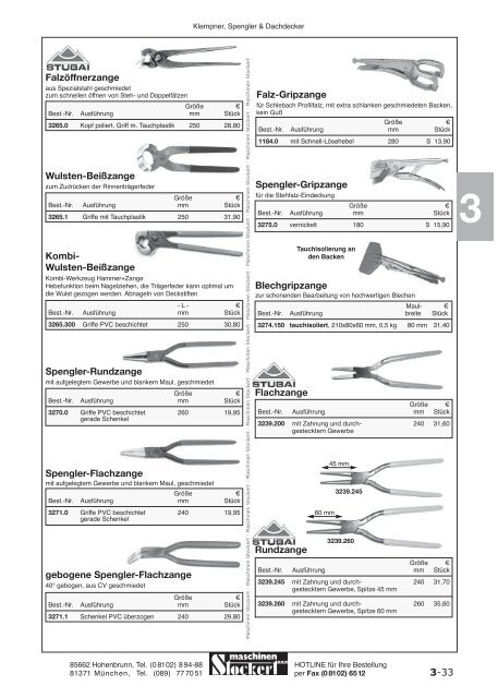 Maschinen Stockert Hauptkatalog