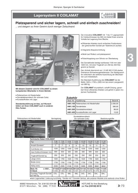 Maschinen Stockert Hauptkatalog