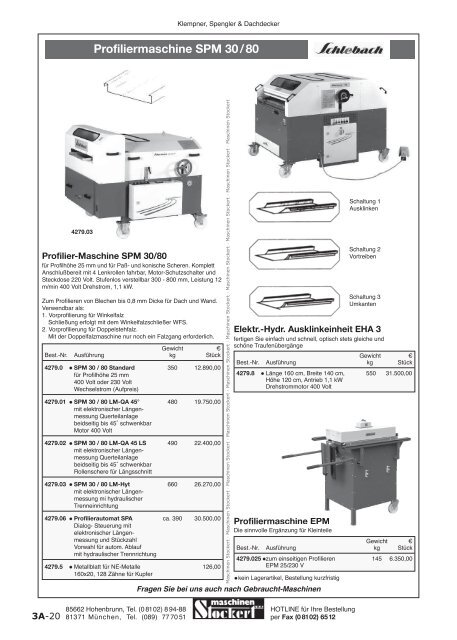 Maschinen Stockert Hauptkatalog