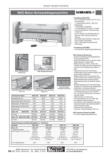 Maschinen Stockert Hauptkatalog