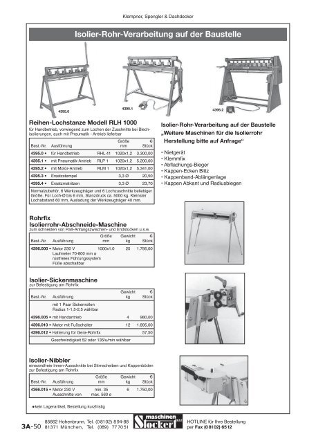 Maschinen Stockert Hauptkatalog