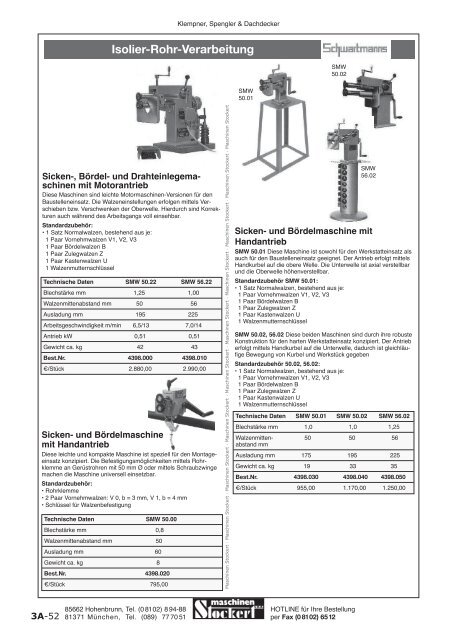 Maschinen Stockert Hauptkatalog