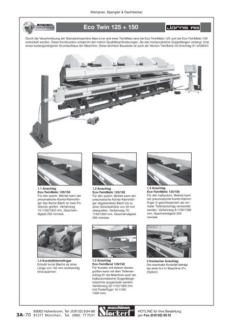 Maschinen Stockert Hauptkatalog