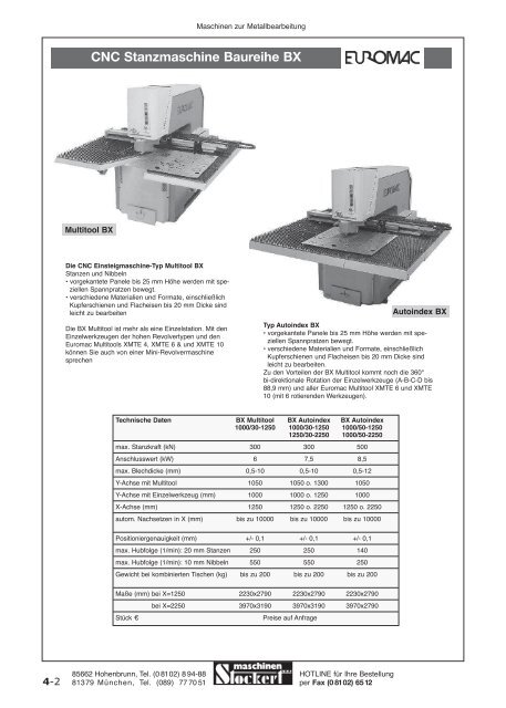 Maschinen Stockert Hauptkatalog