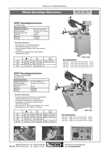 Maschinen Stockert Hauptkatalog