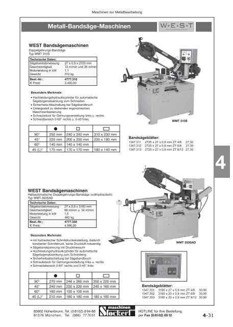 Maschinen Stockert Hauptkatalog