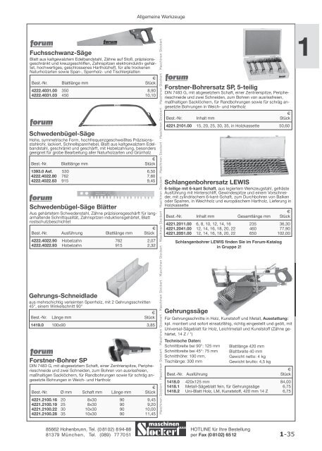 Maschinen Stockert Hauptkatalog