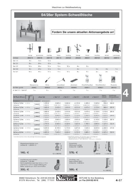 Maschinen Stockert Hauptkatalog