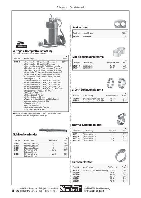 Maschinen Stockert Hauptkatalog