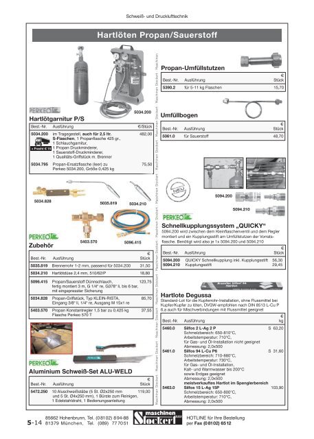 Maschinen Stockert Hauptkatalog