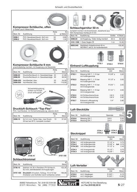 Maschinen Stockert Hauptkatalog