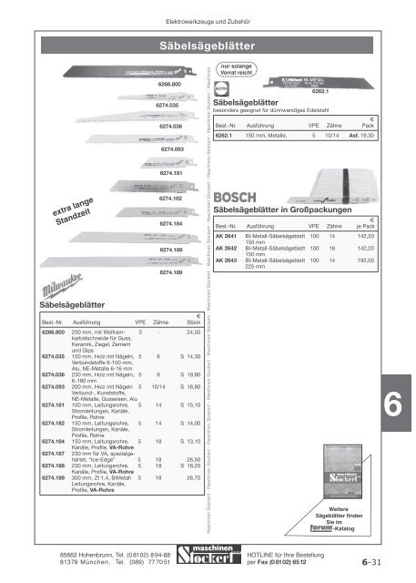 Maschinen Stockert Hauptkatalog