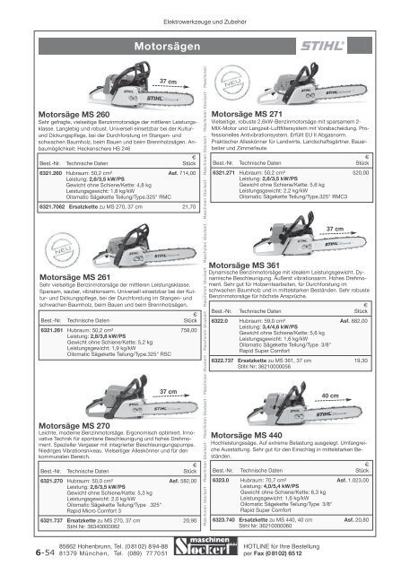 Maschinen Stockert Hauptkatalog