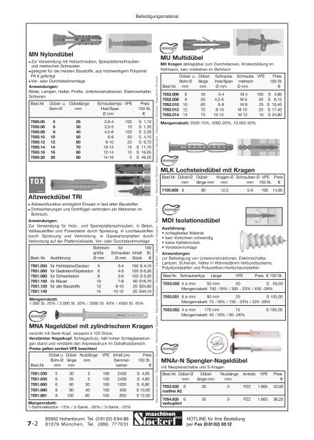 Maschinen Stockert Hauptkatalog