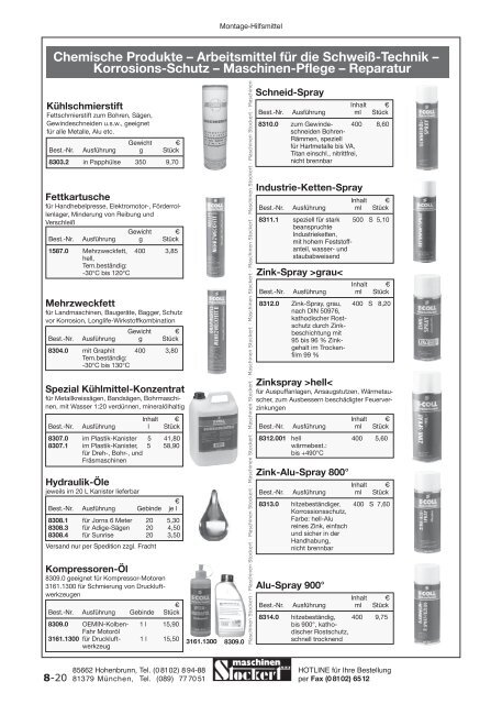 Maschinen Stockert Hauptkatalog