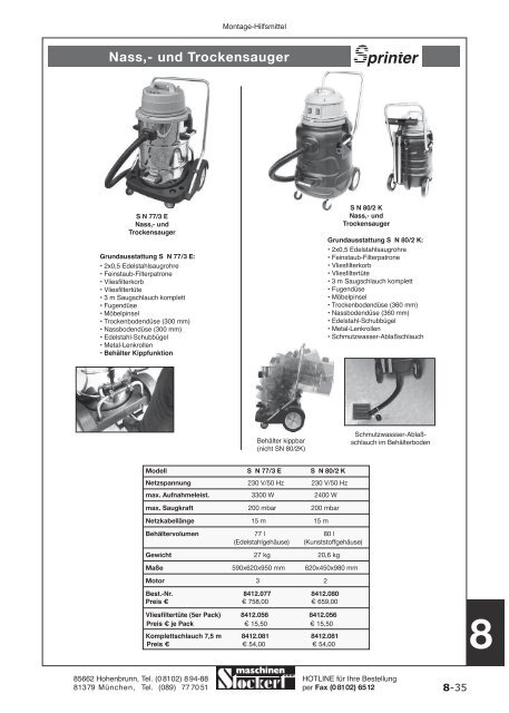 Maschinen Stockert Hauptkatalog