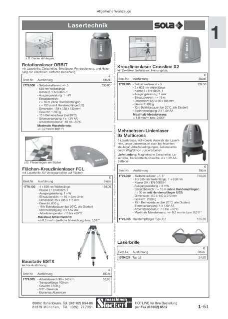 Maschinen Stockert Hauptkatalog