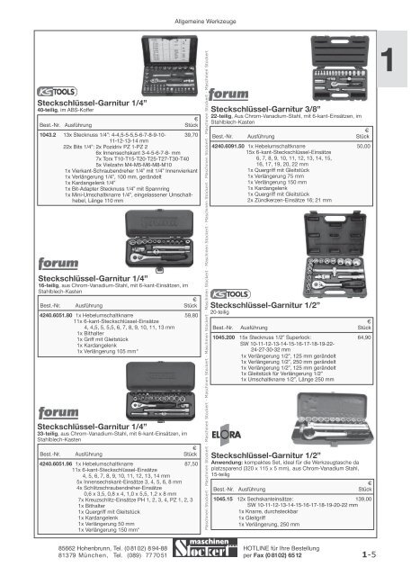 Maschinen Stockert Hauptkatalog