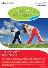 Steps to Active Kids (STAK) - University of Nottingham - NIHR