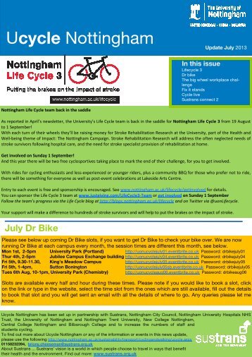 Ucycle Nottingham - University of Nottingham