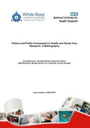 08 - Boote 2011 PPI bibliography - CLAHRC-NDL - NIHR