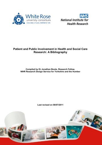 08 - Boote 2011 PPI bibliography - CLAHRC-NDL - NIHR