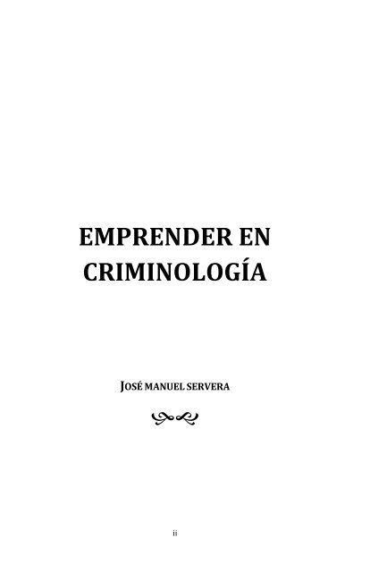 Emprender en criminología