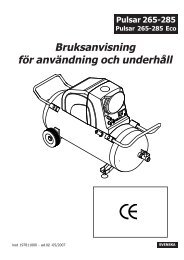 Bruksanvisning fÃ¶r anvÃ¤ndning och underhÃ¥ll - Fini compressors