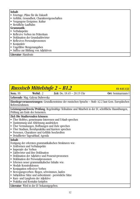 zum Sprachprogramm - Zentrum fÃ¼r Sprachen, Bildung & Kultur