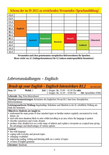 zum Sprachprogramm - Zentrum fÃ¼r Sprachen, Bildung & Kultur