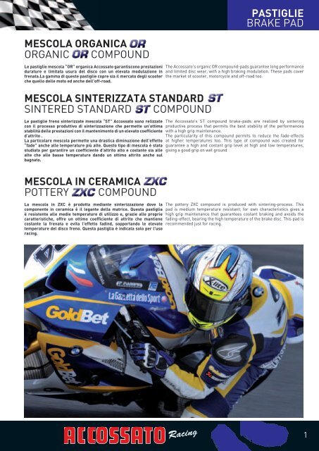 pastiglie BRAKE PADS 2012/2013 - atc racingparts