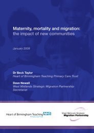 Maternity, mortality and migration - East Midlands Migrant Health ...