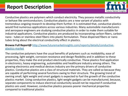 Conductive Plastics Market – Global Industry Analysis and Opportunity Assessment 2014 - 2020: Future Market Insights