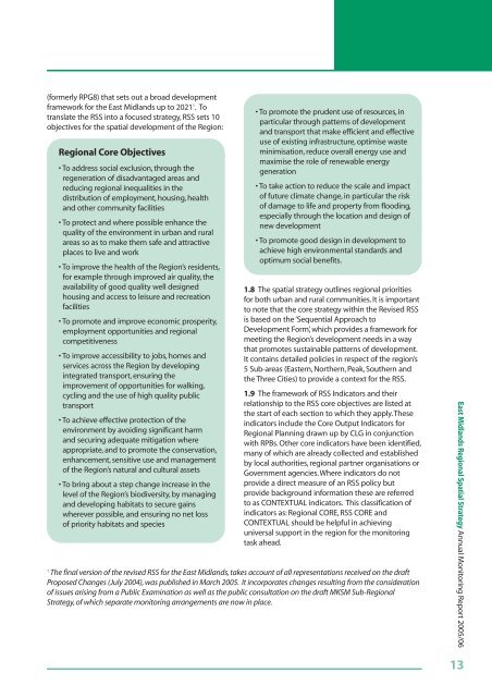 East Midlands Regional Spatial Strategy 2005/06