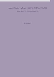 2008/09 AMR Supplementary Data Chapters - East Midlands Councils