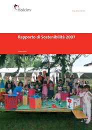 Rapporto di SostenibilitÃ  2007 - Holcim Italia S.p.A.