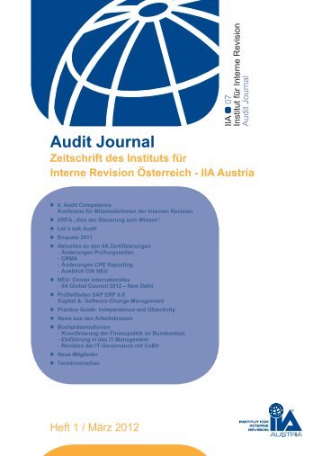 Ausgabe 01_2012 [PDF, 1.5 MB] - Institut fÃ¼r Interne Revision ...