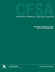 cfsa certified financial services auditor - Institut fÃ¼r Interne Revision ...