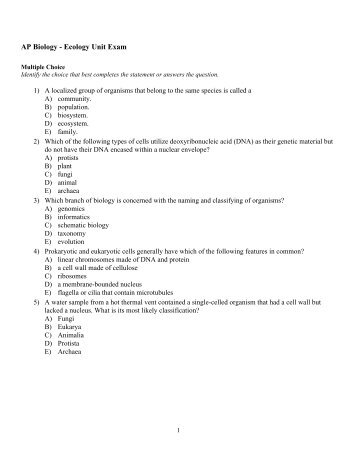 ExamView - 2011-2012 AP Ecology Unit Exam.tst - AP Biology