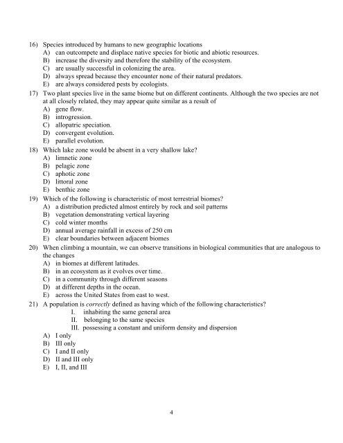 ExamView - 2011-2012 AP Ecology Unit Exam.tst - AP Biology