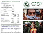 Annual Report 2007 - Global Justice Ecology Project