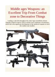 Middle ages Weapons: an Excellent Trip From Combat zone to Decorative Things