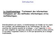 Introduction Ã  la bioinformatique - silico.biotoul.frsilico.biotoul.fr