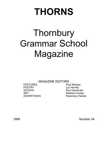 1968 - Thornbury Grammar School