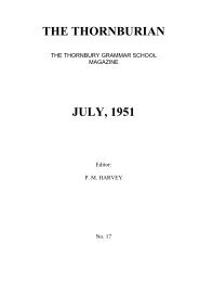 THE THORNBURIAN JULY, 1951 - Thornbury Grammar School