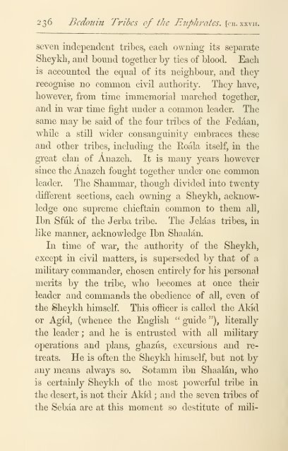 Bedouin Tribes of the Euphrates Vol 2 - The Search For Mecca