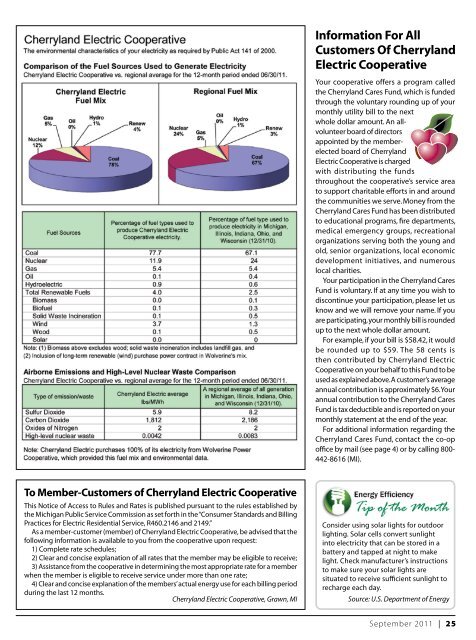 Cherryland Electric Cooperative - Michigan Country Lines Magazine