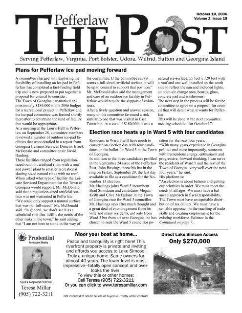 October 10th 06 The Pefferlaw Post October 10th 06 The Pefferlaw Post