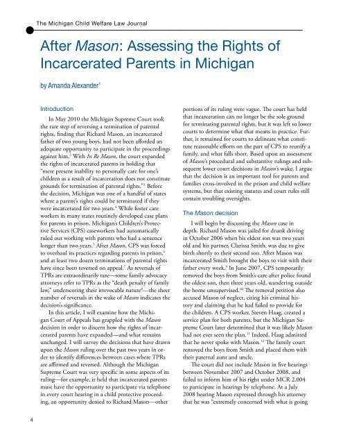 The Michigan Child Welfare Law Journal - Referees Association of ...
