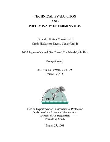 technical evaluation - Florida Department of Environmental Protection